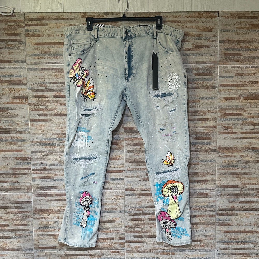 Men's Skinny Jeans with Design